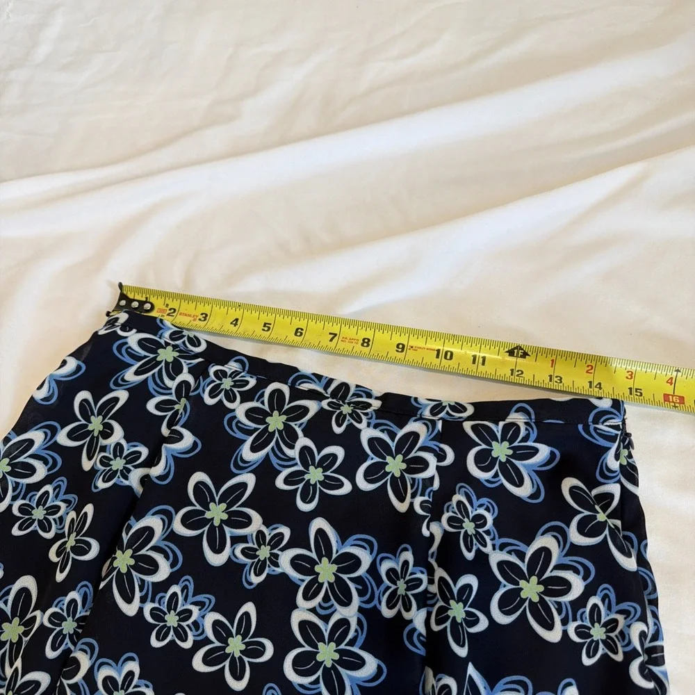 Dress Barn Dressbarn Womens Blue Flower Print Skirt Size Medium Fairycore VTG